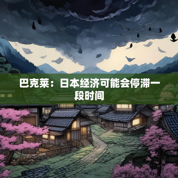巴克莱：日本经济可能会停滞一段时间