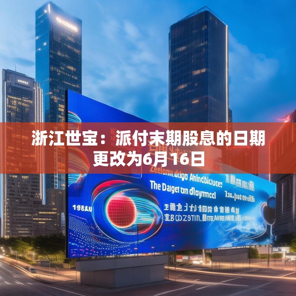 浙江世宝：派付末期股息的日期更改为6月16日