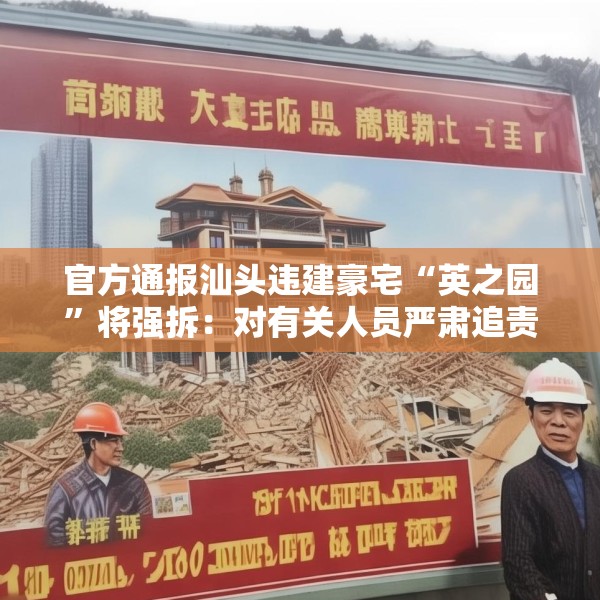 官方通报汕头违建豪宅“英之园”将强拆：对有关人员严肃追责问责
