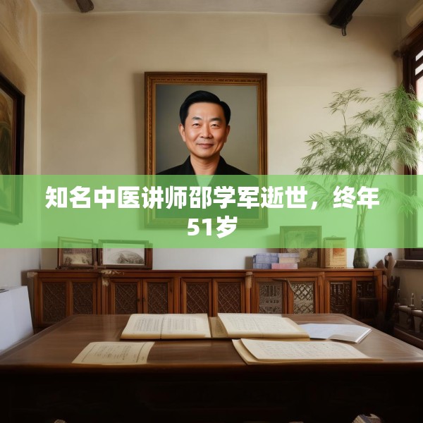 知名中医讲师邵学军逝世，终年51岁