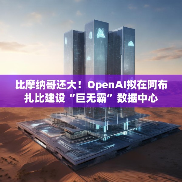 比摩纳哥还大！OpenAI拟在阿布扎比建设“巨无霸”数据中心
