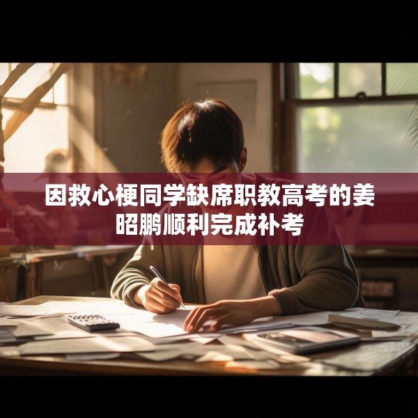 因救心梗同学缺席职教高考的姜昭鹏顺利完成补考