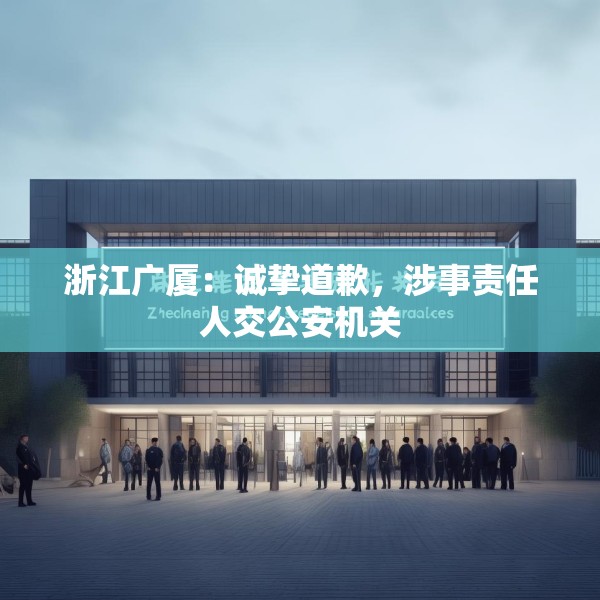 浙江广厦：诚挚道歉，涉事责任人交公安机关