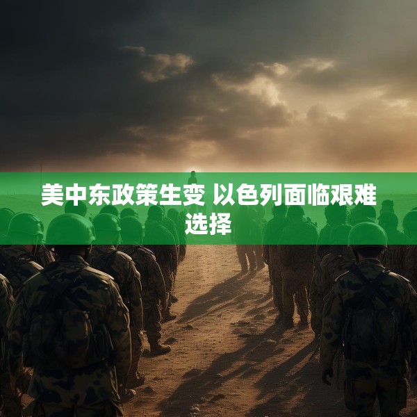 美中东政策生变 以色列面临艰难选择