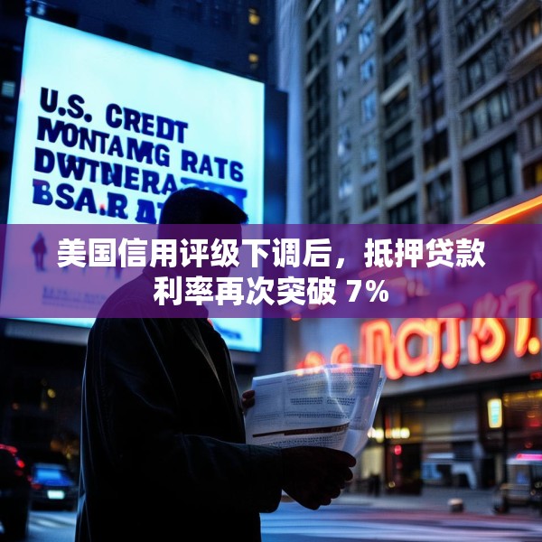 美国信用评级下调后，抵押贷款利率再次突破 7%