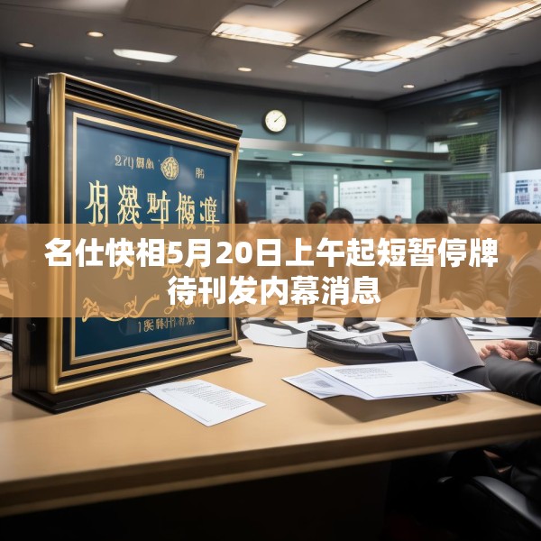 名仕快相5月20日上午起短暂停牌 待刊发内幕消息