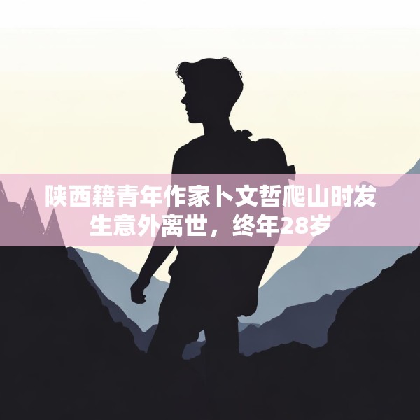 陕西籍青年作家卜文哲爬山时发生意外离世，终年28岁