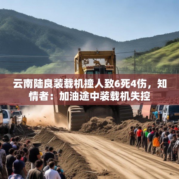 云南陆良装载机撞人致6死4伤，知情者：加油途中装载机失控