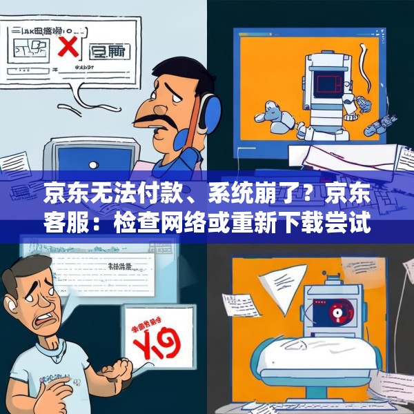 京东无法付款、系统崩了？京东客服：检查网络或重新下载尝试