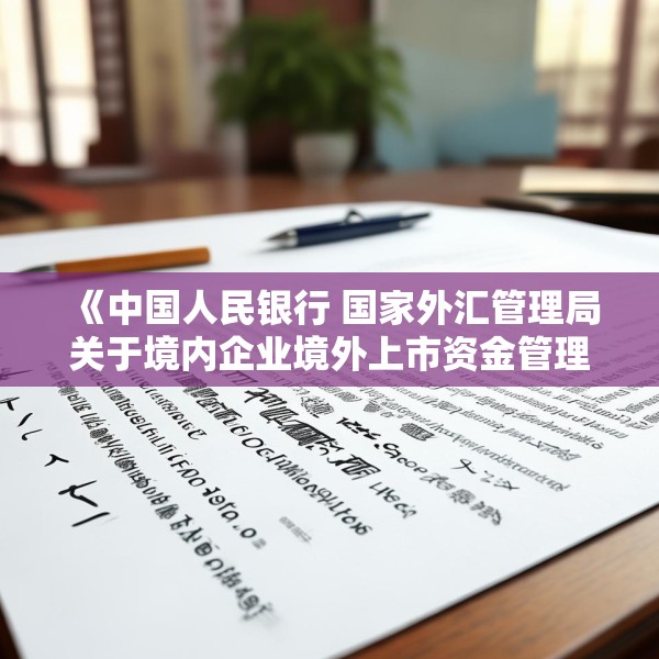 《中国人民银行 国家外汇管理局关于境内企业境外上市资金管理有关问题的通知（征求意见稿）》公开征求意见