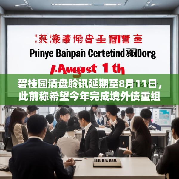 碧桂园清盘聆讯延期至8月11日，此前称希望今年完成境外债重组