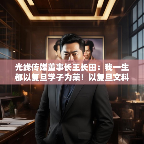 光线传媒董事长王长田：我一生都以复旦学子为荣！以复旦文科生为荣！