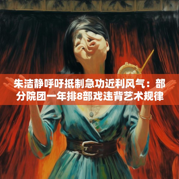 朱洁静呼吁抵制急功近利风气：部分院团一年排8部戏违背艺术规律