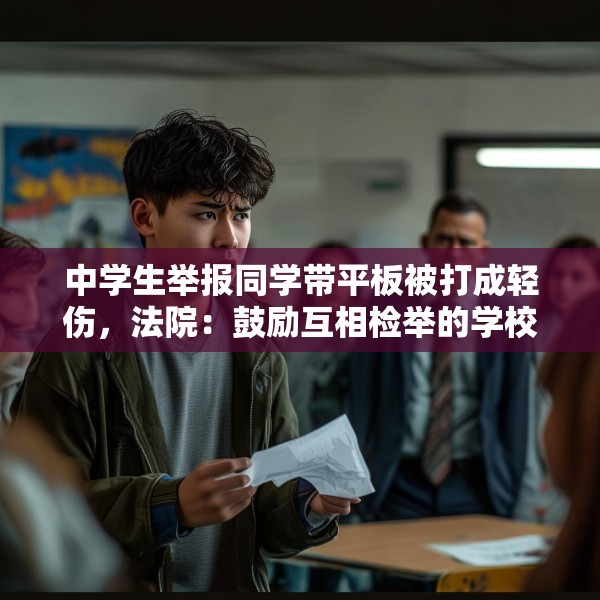 中学生举报同学带平板被打成轻伤，法院：鼓励互相检举的学校应担责三成