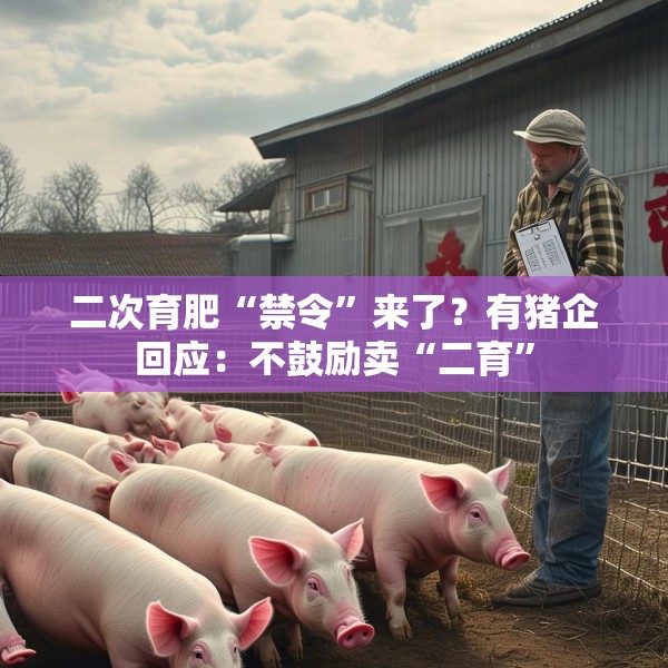 二次育肥“禁令”来了？有猪企回应：不鼓励卖“二育”