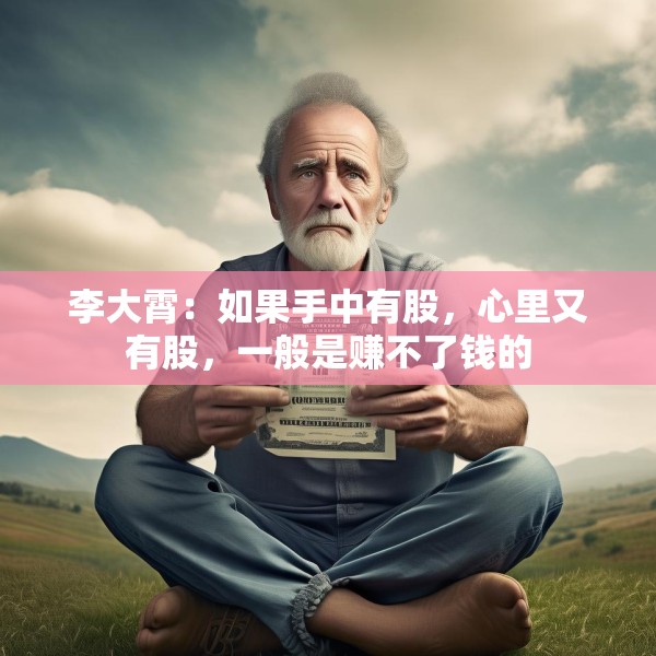 李大霄：如果手中有股，心里又有股，一般是赚不了钱的