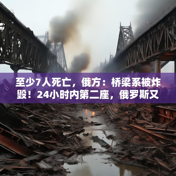 至少7人死亡，俄方：桥梁系被炸毁！24小时内第二座，俄罗斯又一桥梁坍塌