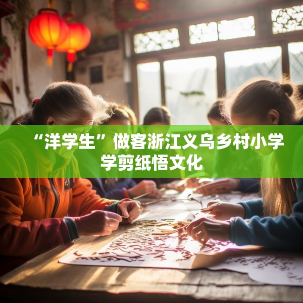 “洋学生”做客浙江义乌乡村小学学剪纸悟文化
