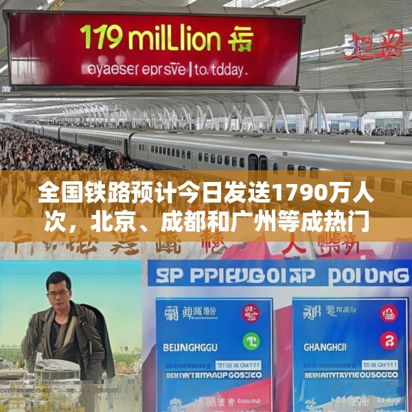 全国铁路预计今日发送1790万人次，北京、成都和广州等成热门出发城市