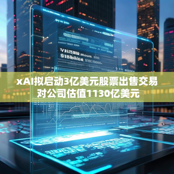 xAI拟启动3亿美元股票出售交易 对公司估值1130亿美元