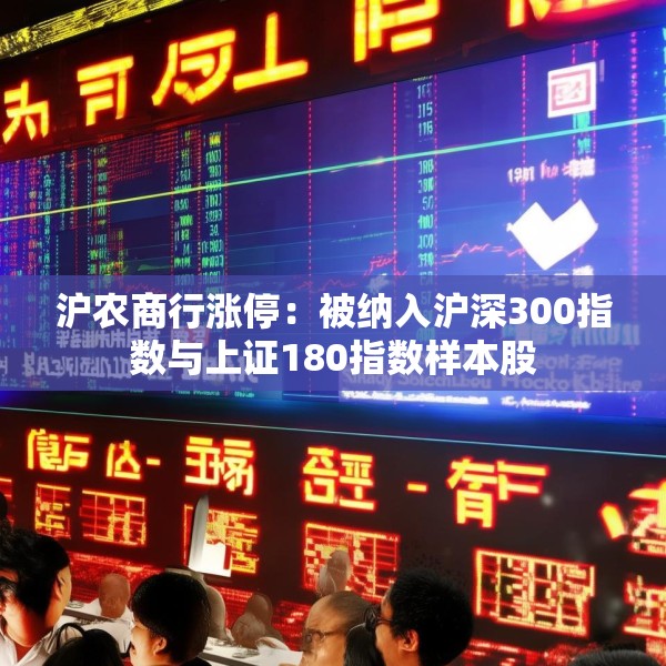 沪农商行涨停：被纳入沪深300指数与上证180指数样本股