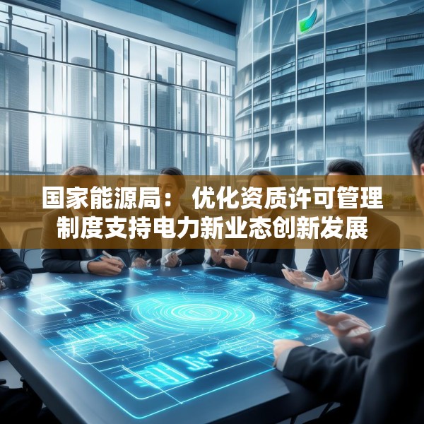 国家能源局： 优化资质许可管理制度支持电力新业态创新发展