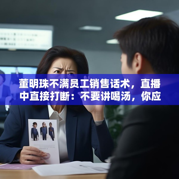 董明珠不满员工销售话术，直播中直接打断：不要讲喝汤，你应该讲为什么大厨喜欢用这样的锅煲汤