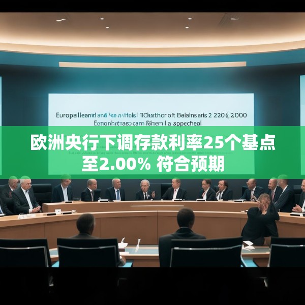 欧洲央行下调存款利率25个基点至2.00% 符合预期
