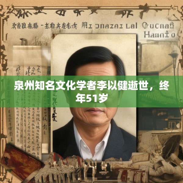 泉州知名文化学者李以健逝世，终年51岁