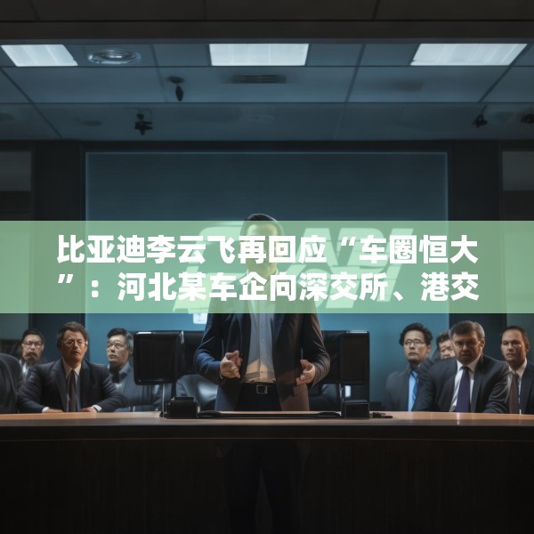 比亚迪李云飞再回应“车圈恒大”：河北某车企向深交所、港交所及监管机构恶意举报比亚迪