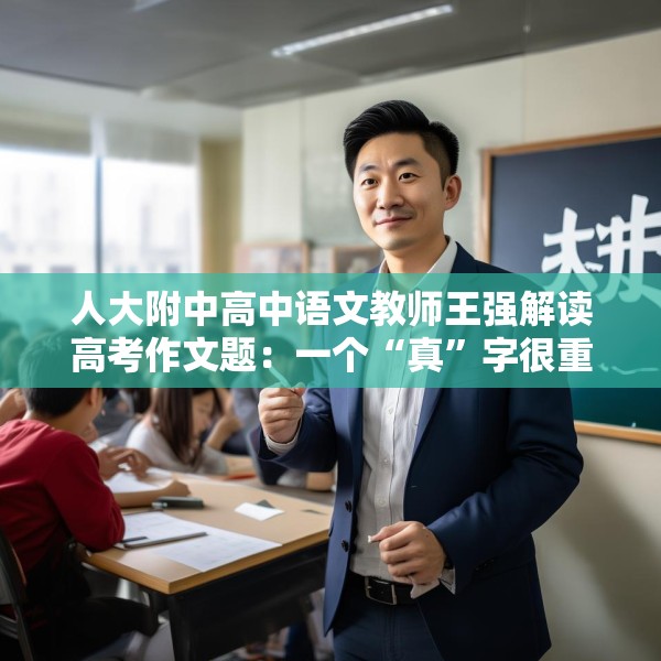 人大附中高中语文教师王强解读高考作文题：一个“真”字很重要