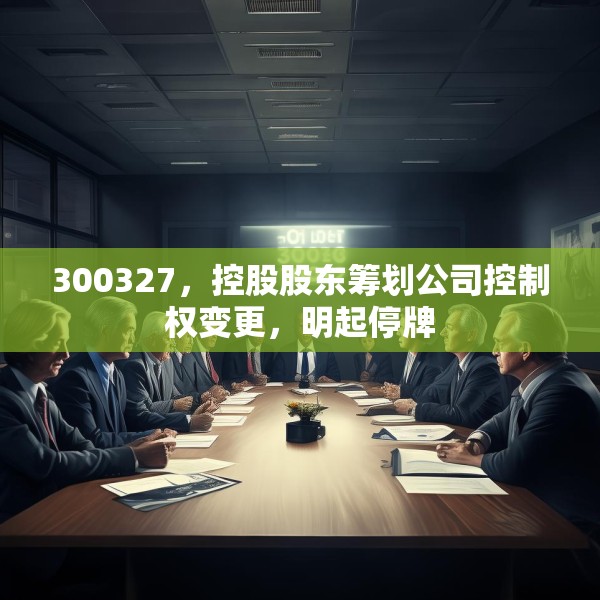300327，控股股东筹划公司控制权变更，明起停牌