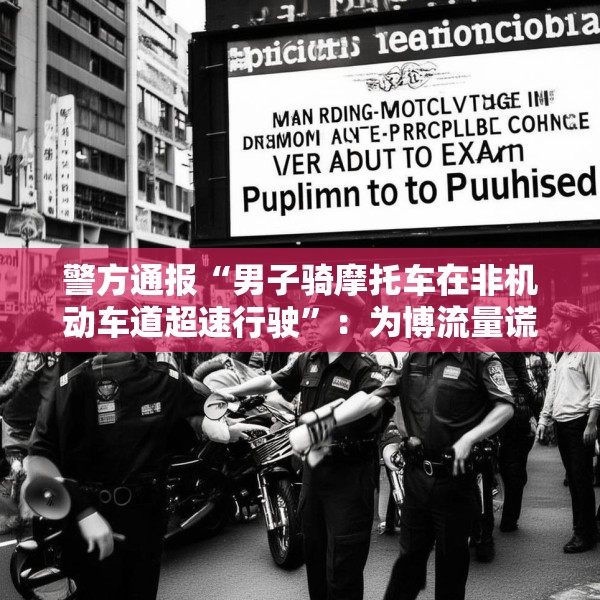 警方通报“男子骑摩托车在非机动车道超速行驶”：为博流量谎称赶考，将处罚