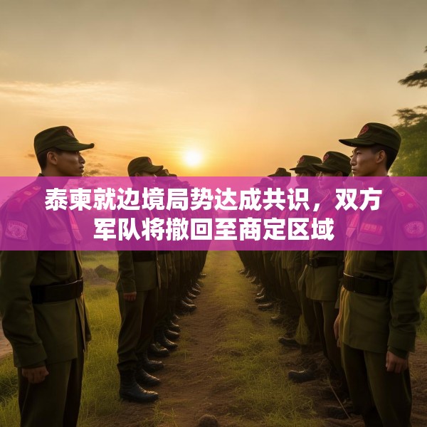 泰柬就边境局势达成共识，双方军队将撤回至商定区域