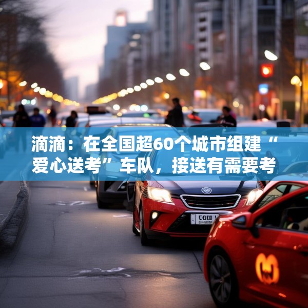 滴滴：在全国超60个城市组建“爱心送考”车队，接送有需要考生往返考场