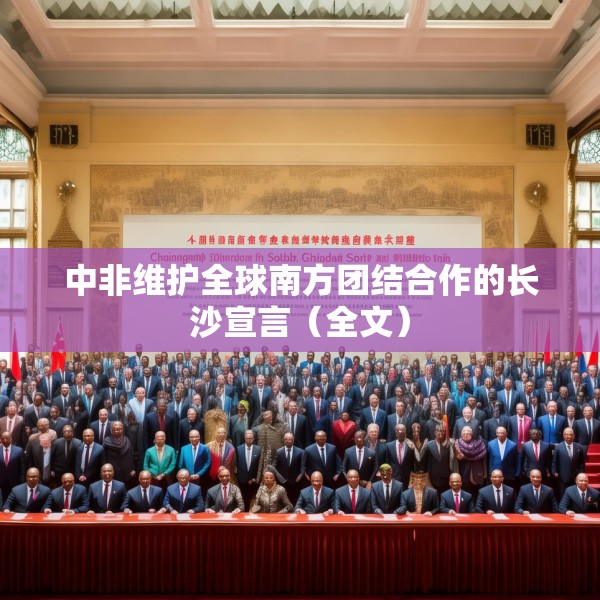 中非维护全球南方团结合作的长沙宣言（全文）
