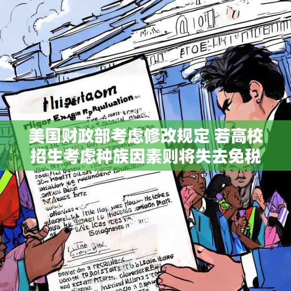 美国财政部考虑修改规定 若高校招生考虑种族因素则将失去免税资格
