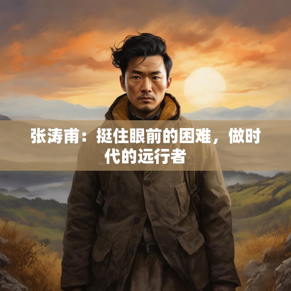 张涛甫：挺住眼前的困难，做时代的远行者