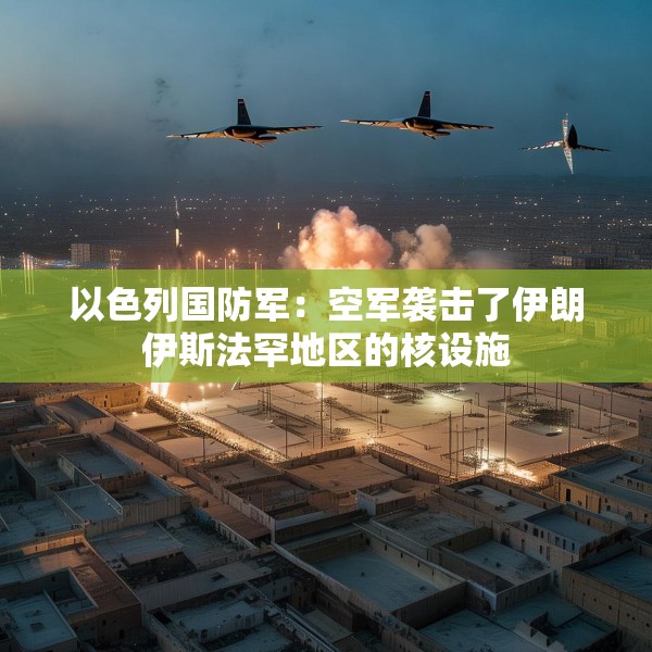 以色列国防军：空军袭击了伊朗伊斯法罕地区的核设施