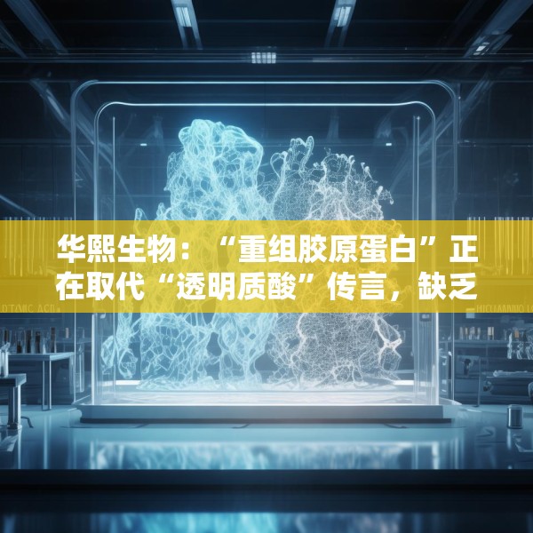 华熙生物：“重组胶原蛋白”正在取代“透明质酸”传言，缺乏真实数据支持